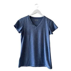 Eddie Bauer V-neck Navy Short Sleeves Womens T-shirt SZ S
